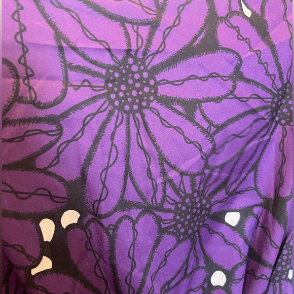 LIKE NEW SHEIN LUNE Allover Print Butterfly Sleeve Dress - Purple - Sz 6/Medium - Picture 9 of 12